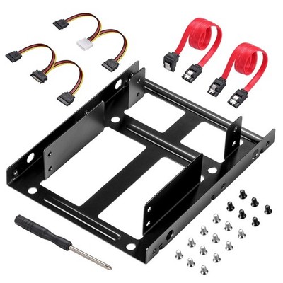 S.H.Y SPRUCES SSD Metal 2 Pack 2.5 HDD/SSD to 3.5 (Black), Black 