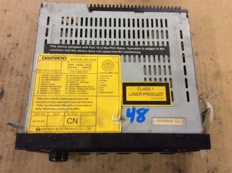 AM / FM / CD / Cassette Tuner AKD-0636JA Fit 98 99 00 01 02 Daewoo Nubira - Image 2 of 4