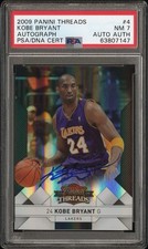 2009-10 Kobe Bryant Panini Threads Silver Signatures Auto Autograph /99 PSA #4