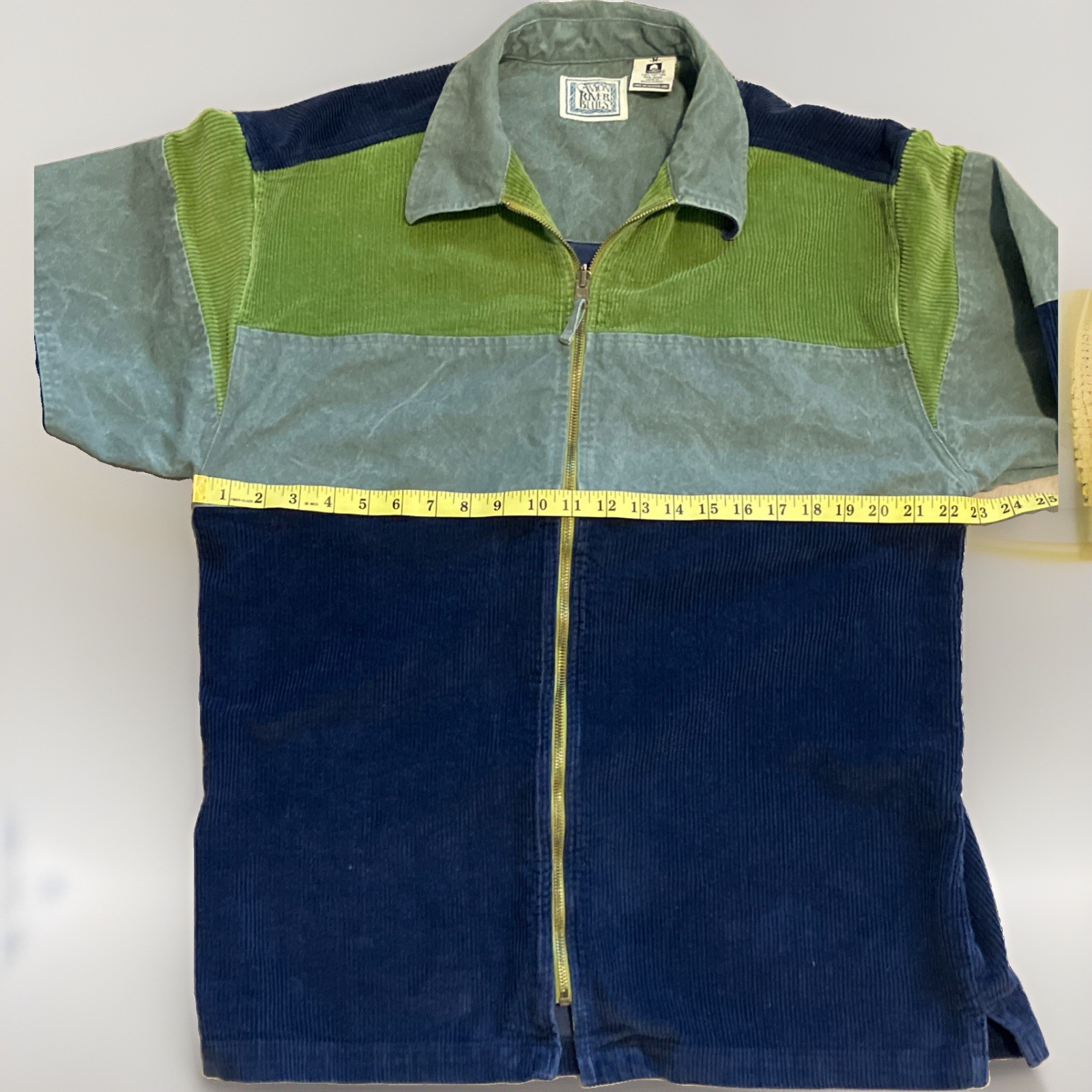 VTG Canyon River Blues Mens Jacket Size Medium Blue Green Corduroy Full Zip image 5