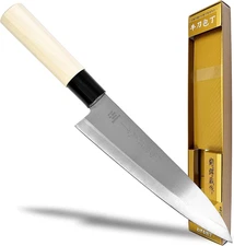 TSUBAZO Japanese Chef Kitchen Knife, Stainless Steel Gyuto Knife, Shiraki Handle