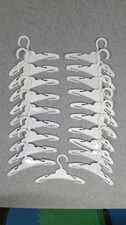 20 White Doll Clothes Hangers for 18" Dolls