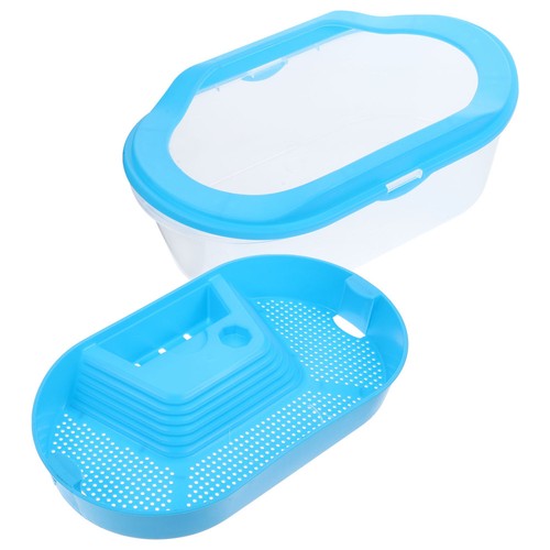 Plastic Turtle Tank Container Triple Layer Turtle Live Feeding Platform Box (