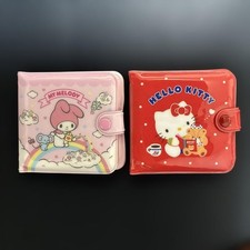 Hello Kitty My Melody Vinyl Bifold Wallet Retro Japanese Prize Used