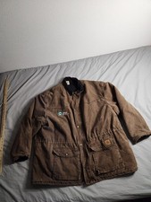 Vintage 90s Carhartt Quilted Lined Canvas Chore Coat Mens Size 5XL Brown C52 CHT