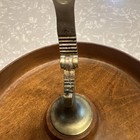 Vintage Wood Bowl with Brass Nutcracker Made In  Japan — photo 4