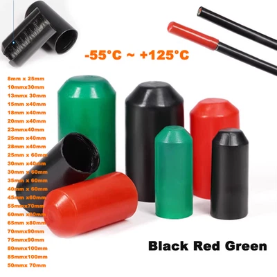 Adhesive Glue Lined Heat Shrink End Cap Sealing Insulation Protective Cap 8-85mm - image 1 of 4