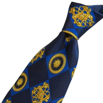 Gianni Versace Tie Silk Sun 90S Necktie Used High Brand Men'S Luxury Business K
