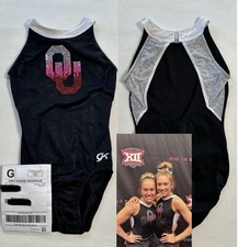 OU University of Oklahoma NCAA Big 12 Gymnastics GK Sooner Leotard ATHLETE WORN