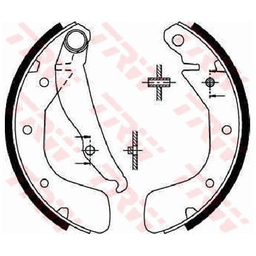 2X Bremsbackensatz Hinten FüR Daewoo Lanos Klat 1.3 1.5 1.6 97 Bis 26 TRW Neu-image