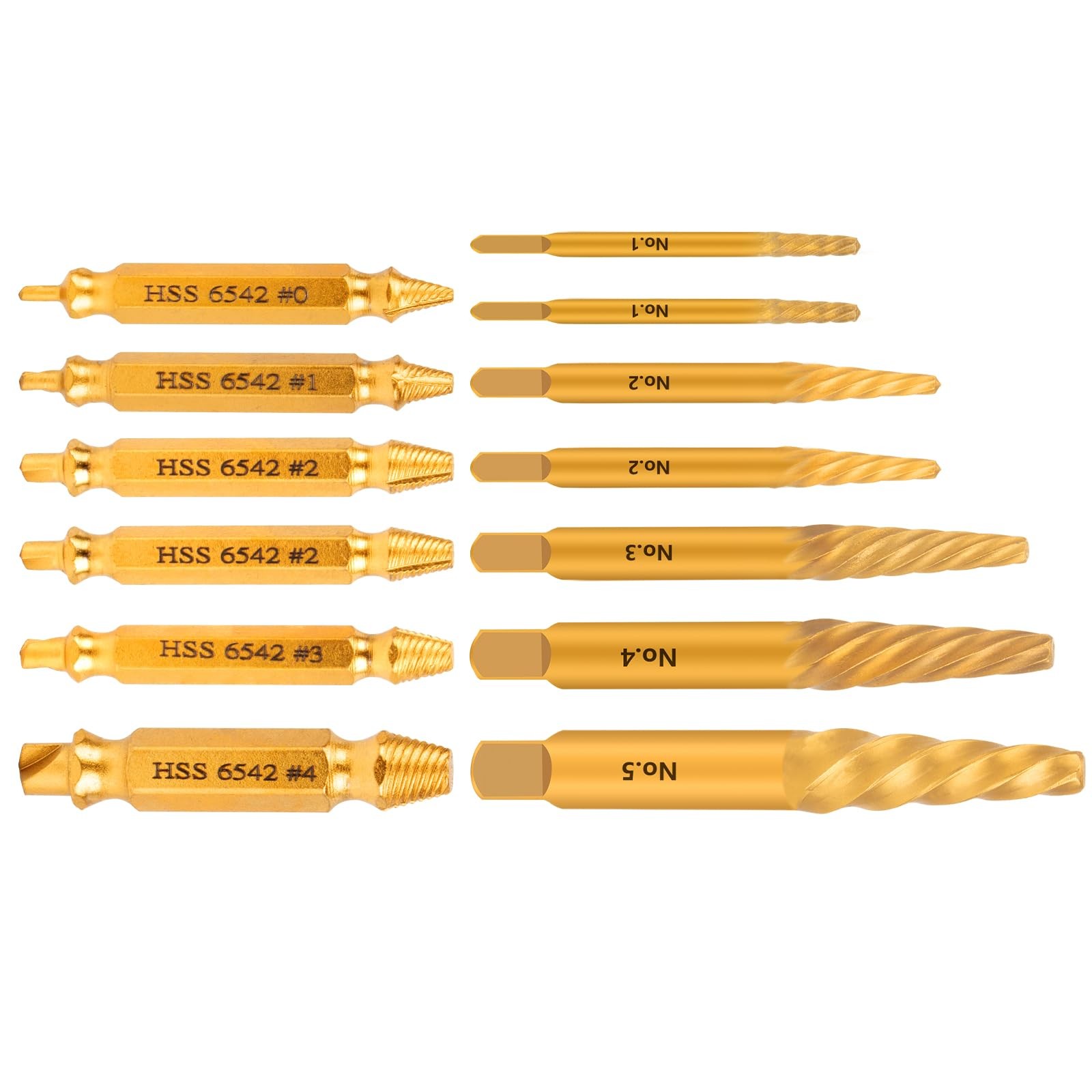 13-Piece Screw Extractor and Left-Hand Drill Bit Set for Stripped Screws