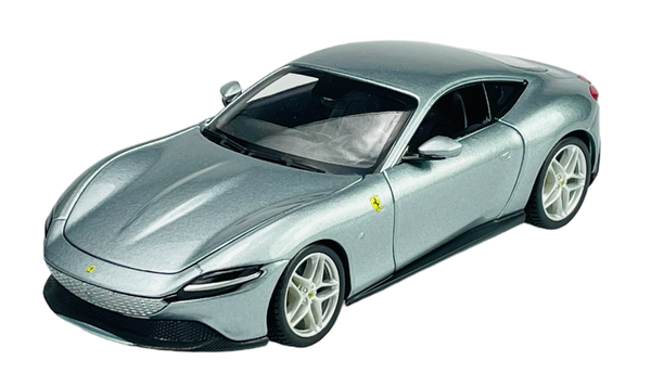 Bburago Ferrari Roma Silber 1:24 Die Cast Metal Model Neu Im Kasten-image