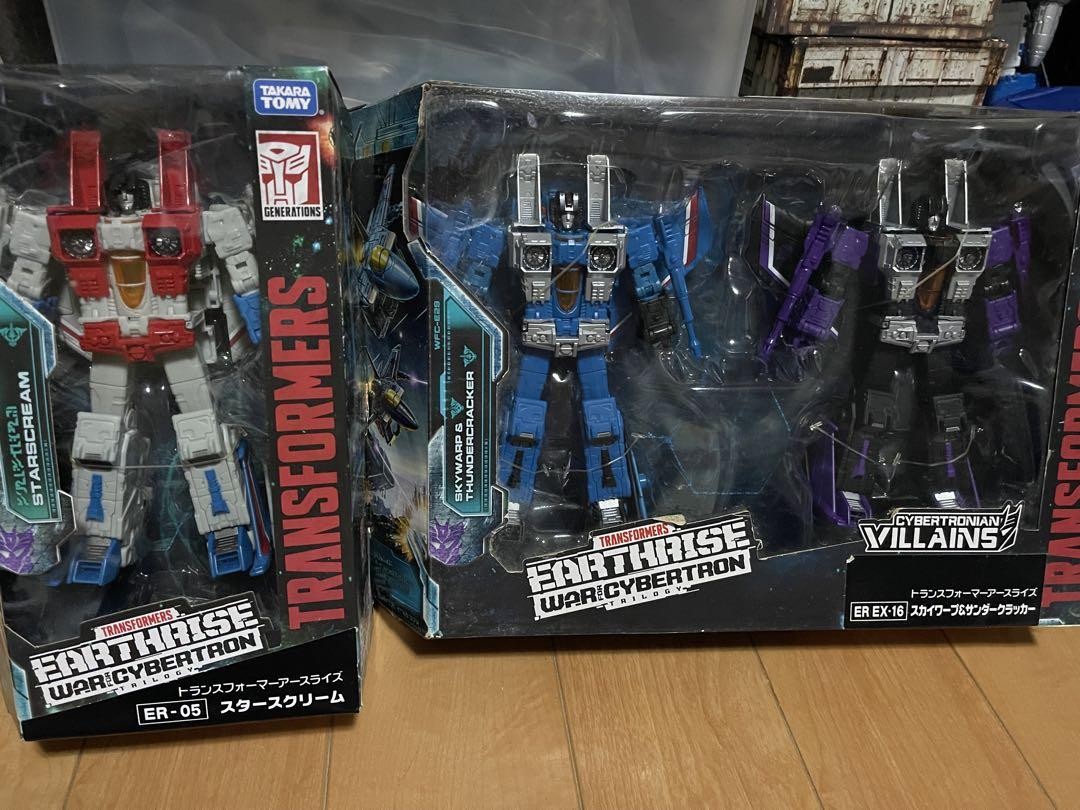Earthrise Starscream Skywarp Thundercracker Transformers Toy Set ER-05 ER-16