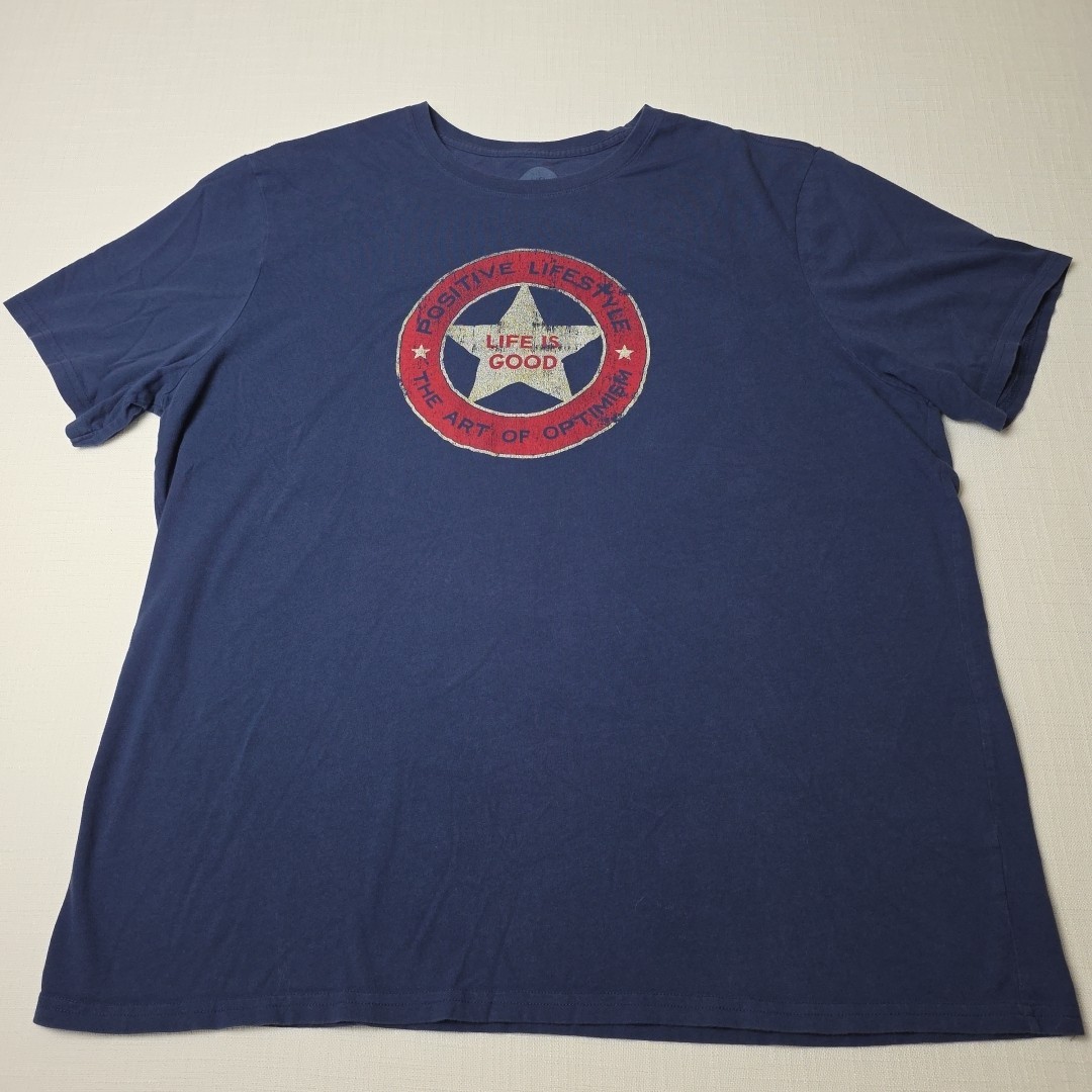 Life Is Good Shirt Men’s XXL Graphic Print Logo Short Sleeve Smooth Tee