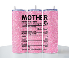 Custom 20oz Skinny Tumbler MOTHERS DAY Mug Cup w/ Lid Straw Stainless Steel
