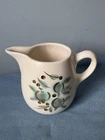 Stangl Frosted Fruit Creamer / Gravy Gold Accented Soft Green Fruit Signed MCM