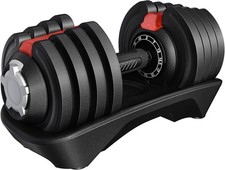 Yaheetech Adjustable Dumbbell Set 28/40/52.5/90LBS 40 Lbs, Black