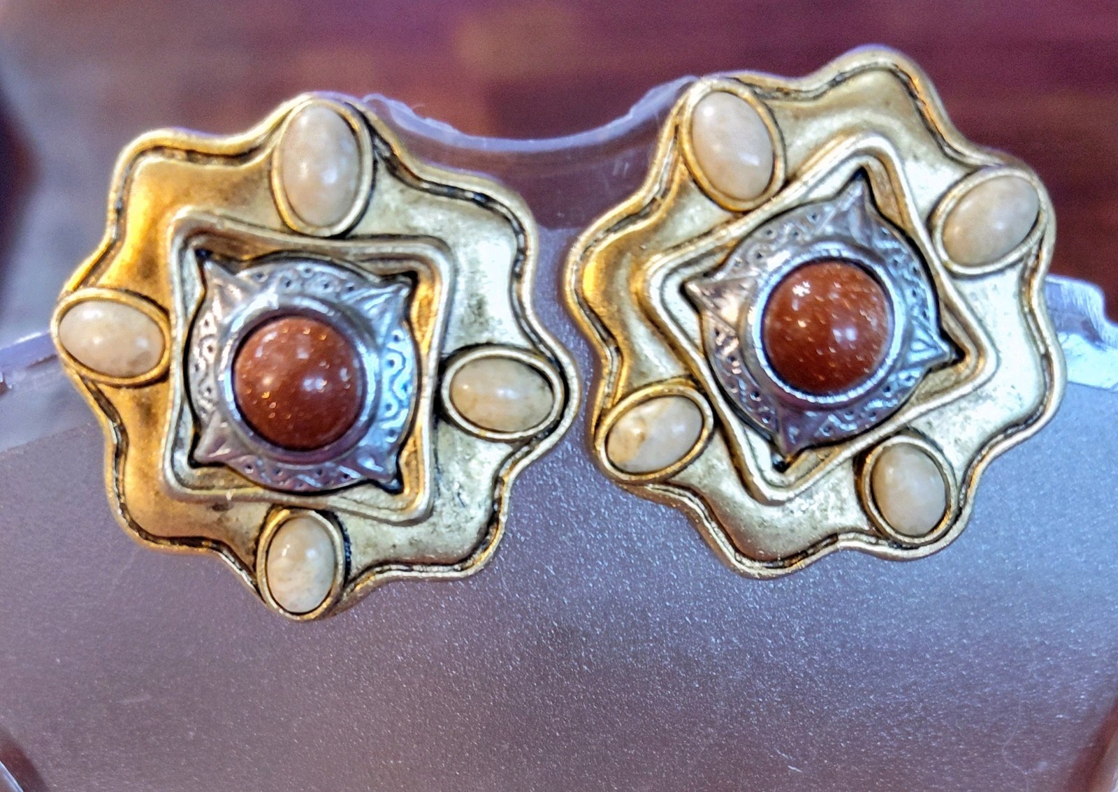 Authentic Signed Robert Rose Earrings Southwester… - image 3