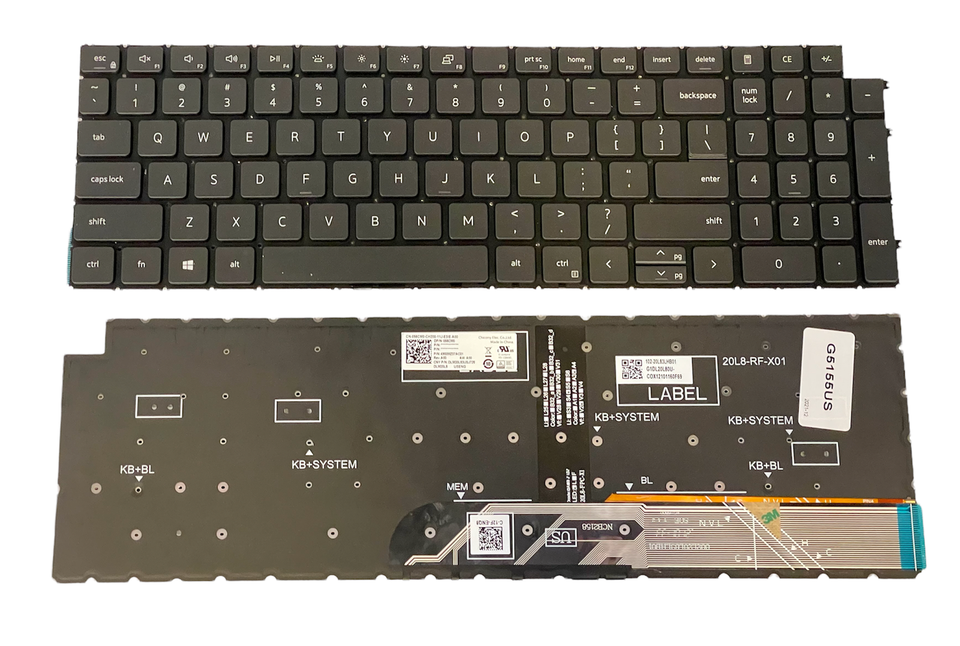 Tasti Singoli Di Ricambio Per Tastiera Dell Inspiron 16 7610 &ndash; Layout UK, Neri Metallizzati, Usati