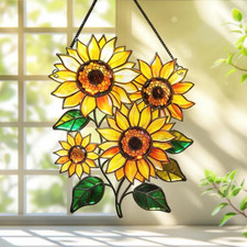 Sunflower Acrylic Suncatcher Hanging