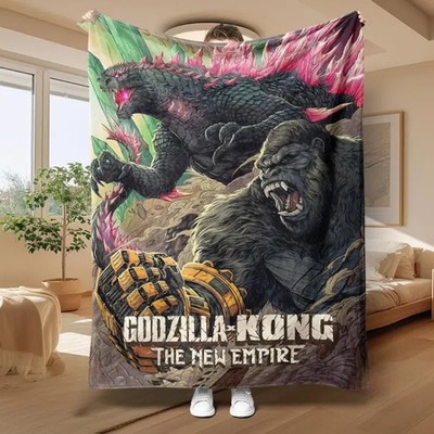 Sci-Fi Monster Battle Fan Gift Flannel Blanket Soft Cozy Throw