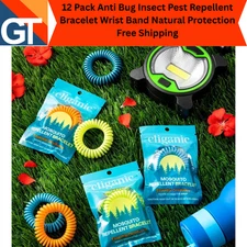 12 Pack Anti Bug Insect Pest Repellent Bracelet Wrist Band Natural Protection