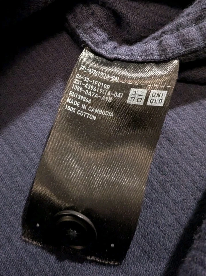 Camisa de Pana Uniqlo Abotonada Tareas de Trabajo Camisa Sobrecamisa Algodón Para Hombre Med Foto 3 de 4