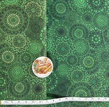 QT Quilting Fabric Jewelscape by the yard Cotton 28979-FS Blenders Green