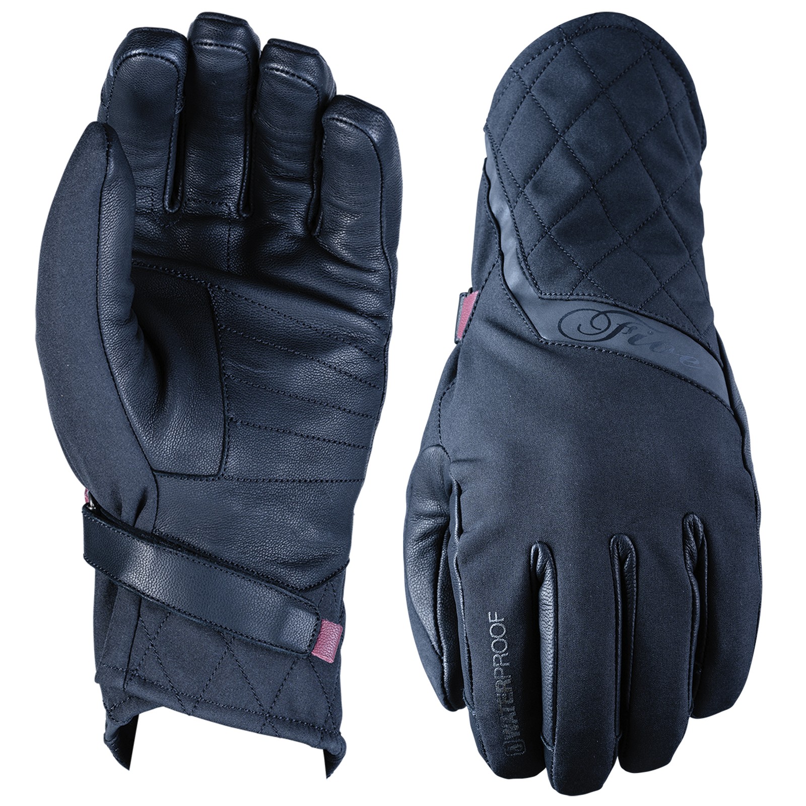 Gants moto FIVE MILANO WOMAN Black en cuir souple de qualité supérieure taille M