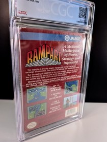 CGC Grade: 8.5 | Sealed  B+ Rampart (Jaleco 1992) - NES &ndash; Sealed Graded Copy