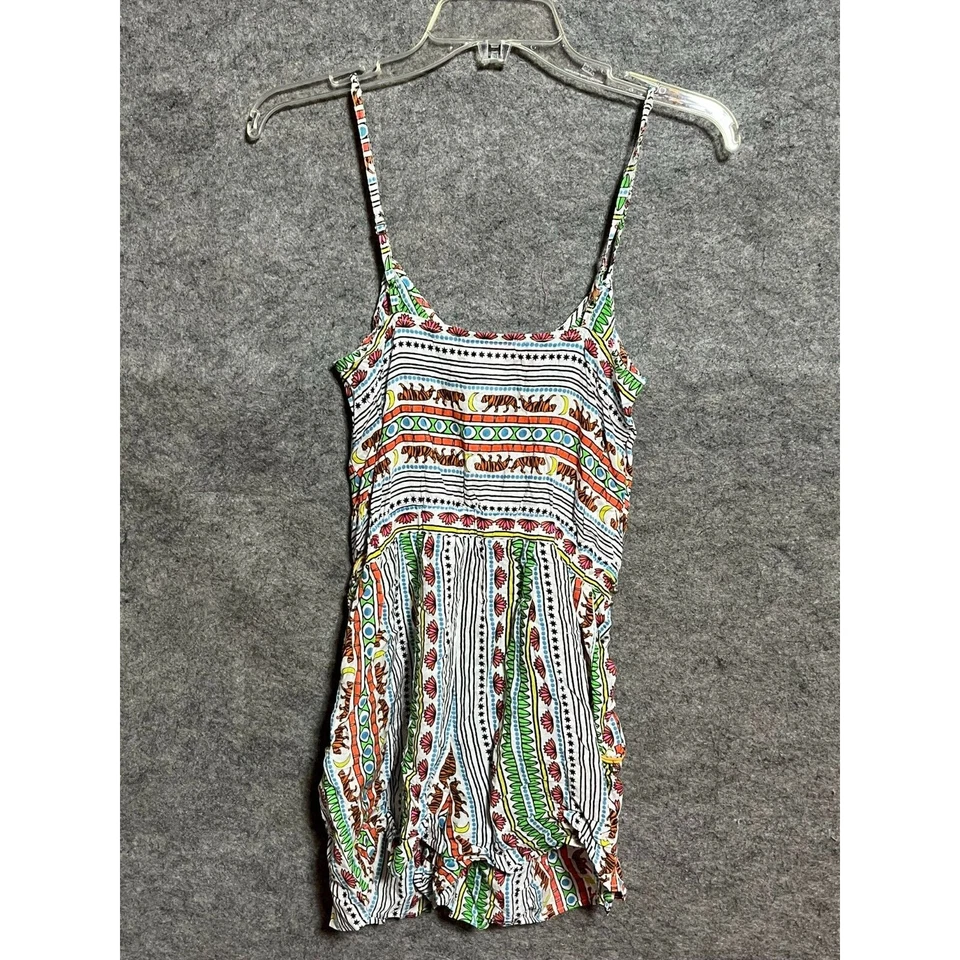 Mara Hoffman Mameluco Natación Cubrir XS Boho Chic Tribal Festival Resort Indie Y2K Foto 2 de 4