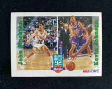 1991-92 Skybox NBA Hoops League Leaders Assists John Stockton Kevin Johnson J51