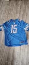 Detroit Lions Jersey Mens XL Blue NFL Football Nike On Field Tate III 15