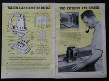 4 X 6 Inline Pad Sander Build From Vacuum Cleaner Motor 1962 Howto Build Plans