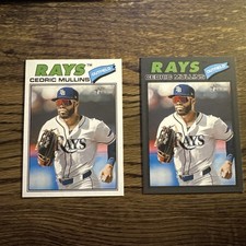 2026 Topps Heritage Cedric Mullins #284 Base/Dark Gray TB Rays 2-Card Lot