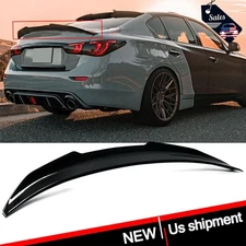 High Kick Duckbill Trunk Spoiler For Infiniti Q50 14-21 PSM Style Glossy US