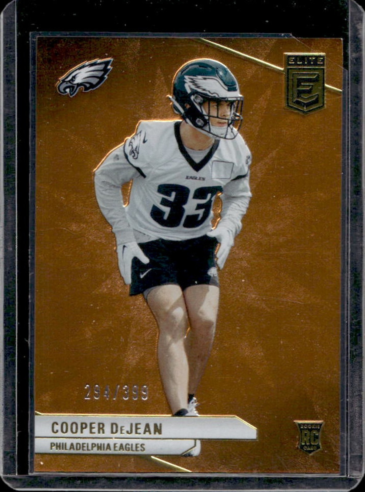 2024 Donruss Elite Cooper DeJean RC Orange Rookie #294/399 Eagles