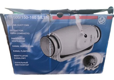 S&P TD 500/1500 Silent 3V Dunstabzugshaube Inline Rohrventilator Ventilator NEU