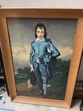Framed Painting Boy Blue Historic Attire