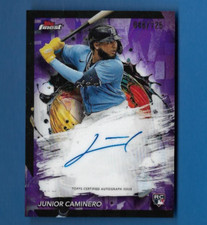 2024 Topps Finest Junior Caminero AUTO/125 RC, Purple Refractor Rookie #FA-JCA
