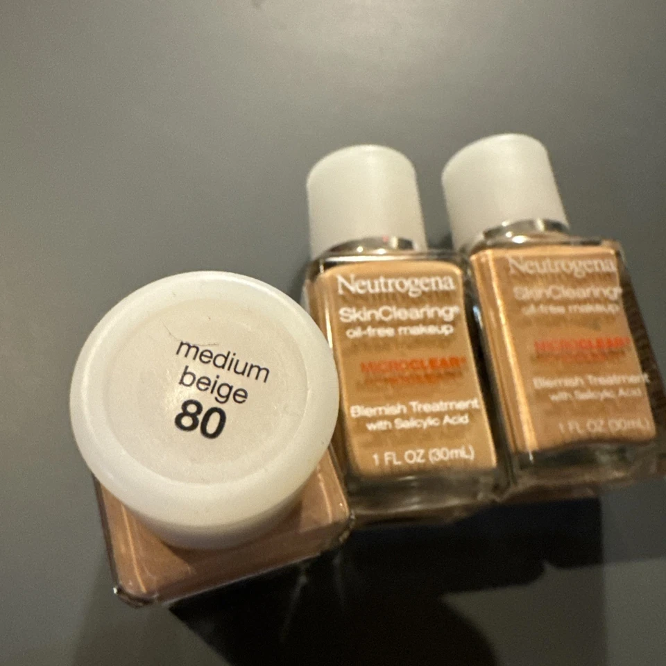 3x Neutrogena Skin Clearing Liquid Foundation, #80 Medium Beige @@Read@@ - Image 3 of 4