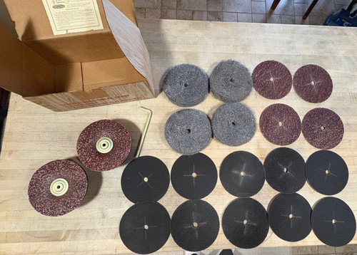 Vtg Floor Polisher Reconditioning Kit COMPLETE Sanding and Steel Wool Kit