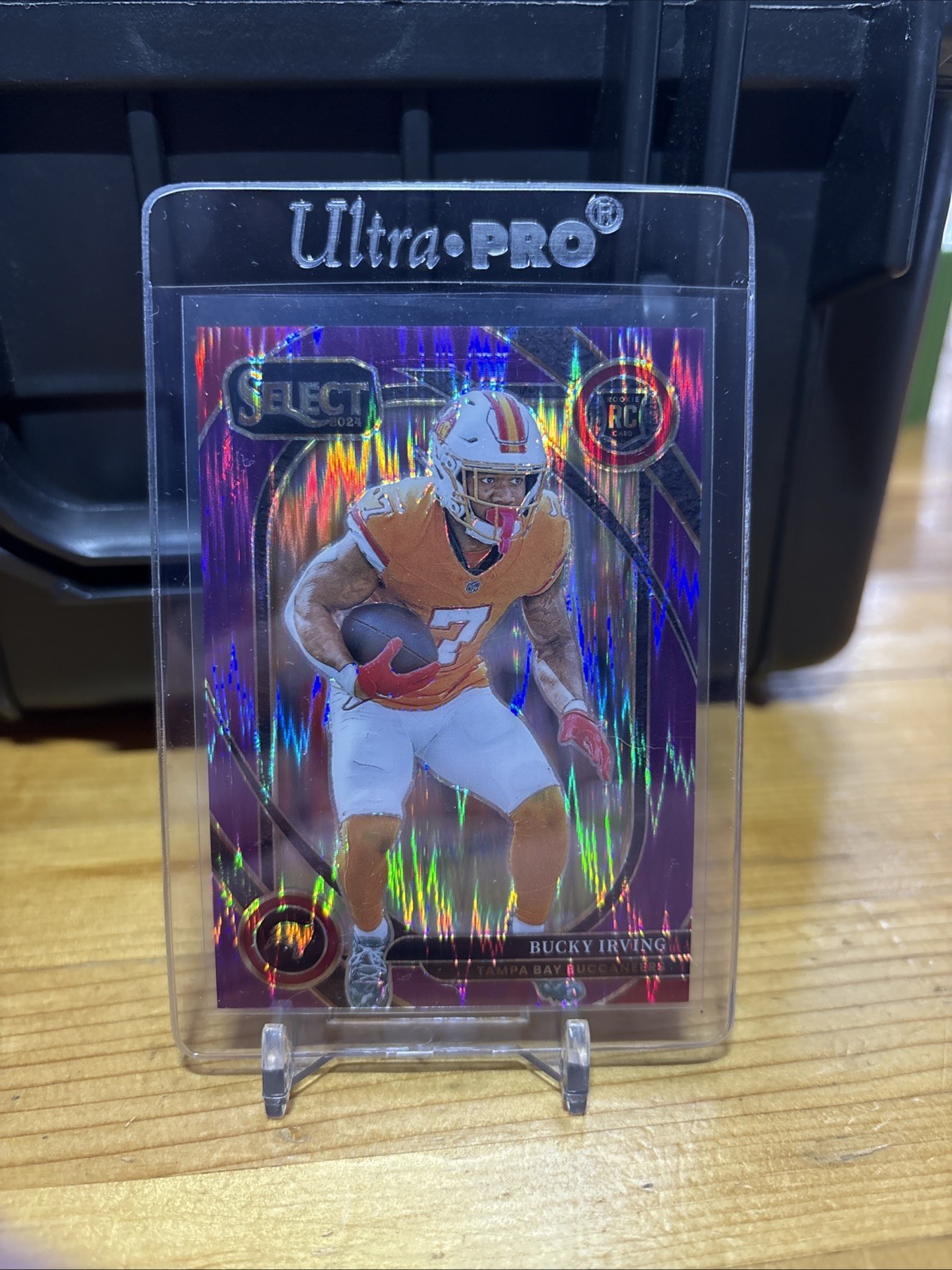 Bucky Irving -2024 Select Football #239 Club Level Purple Shock Prizm /360 SP RC