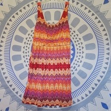 Colorful Geometric Print Dress plus size