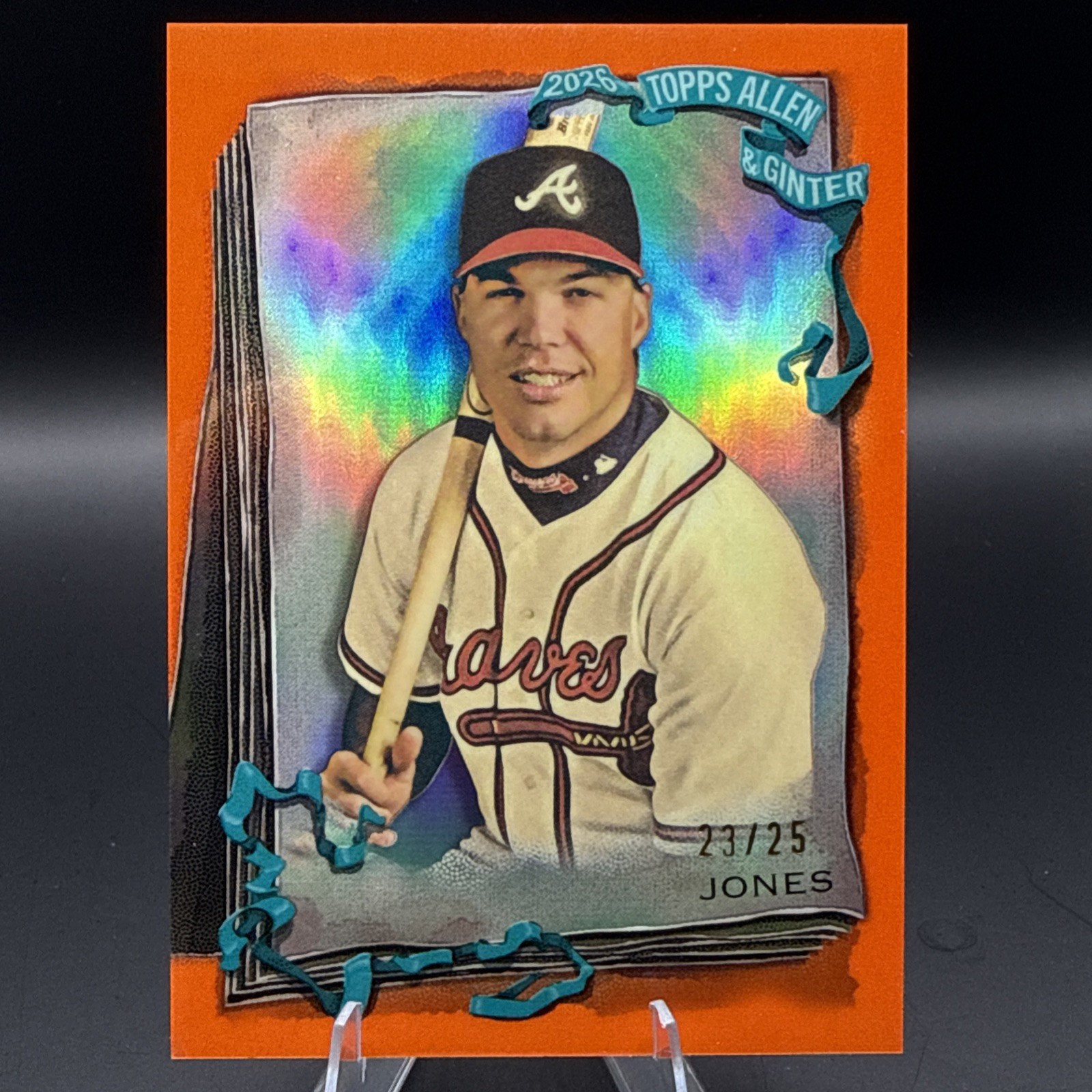 2026 Topps Allen & Ginter - Chipper Jones #38 Orange Chrome Refractor /25 Braves