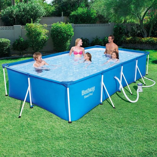Bestway Steel Pro Swimmingpool-Set Rechteckig 400×211×81 cm 56424 - Bild 1 von 6