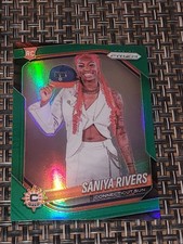 2025 Panini Prizm WNBA Saniya Rivers Green Prizm Variation Rookie RC #150 Sun