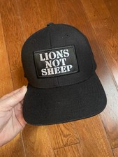 Lions Not Sheep Hat Men’s Black Baseball Cap SnapBack Classics By Yupoong Korea
