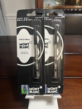100 ORIGINAL MONT BLANC Ballpoint Refills Fine Point Black Ink - 15151