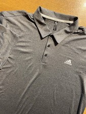 ADIDAS Golf Men's Size 2XL Gray Polo Shirt Polyester/Spandex Performance Stretch